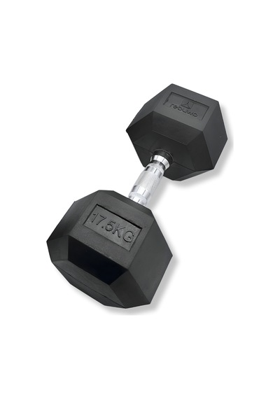 Rebuwo 17.5 KG 1 Adet Hex Dambıl Kauçuk Altıgen Dambıl Hex Dumbbell