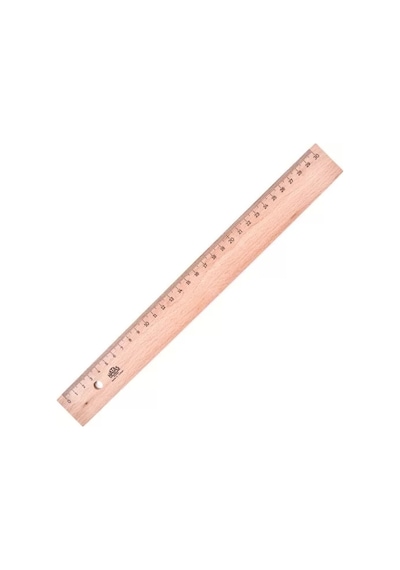 0035 Tahta Cetvel 30 Cm. Turuncu