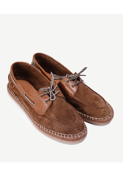 Yargıcı Hasır Bağlı Deri Espadril 24yeay4477x 057 Kahverengi