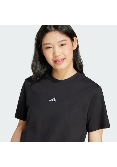 Black/whıte Adidas Kadın Günlük T-shirt W Sl Sj T Jc5943 Siyah