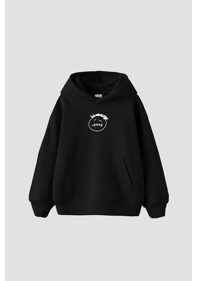 Startmore Cactus Jack Sırt Baskılı Oversize Unisex Beyaz Siyah