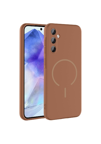 Zore Galaxy A55 Kılıf M-safe Şarj Özellikli Zore Meta Kapak - Siyah