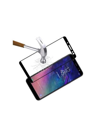 Galaxy A6 2018 Kenarları Kırılmaya Dayanıklı Cam Ekran Koruyucu