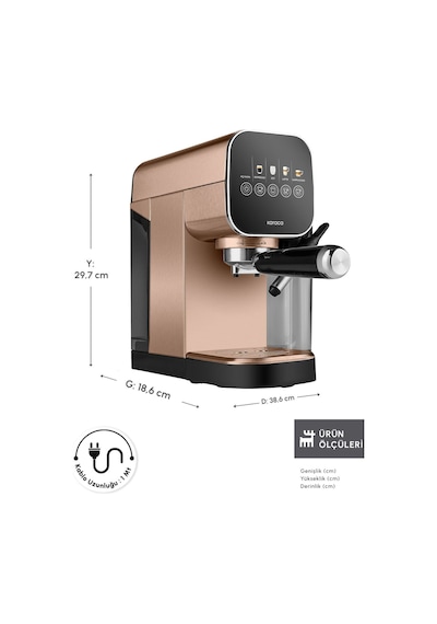 Karaca Mycaffee Barista S20 Entegre Süt Hazneli Otomatik Espresso Ve Latte Makinesi