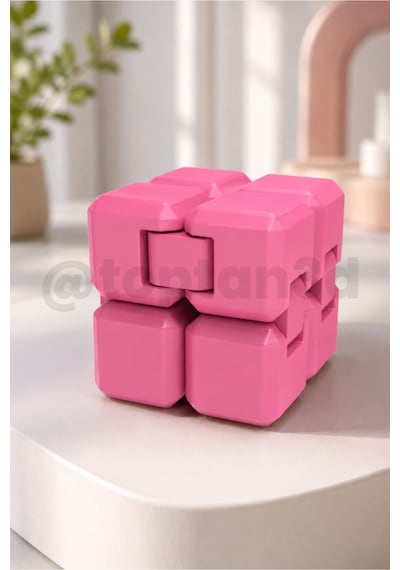 Pembe Stres Küpü - Sonsuz Küp, Katlanabilir Küp, Stres Oyuncağı