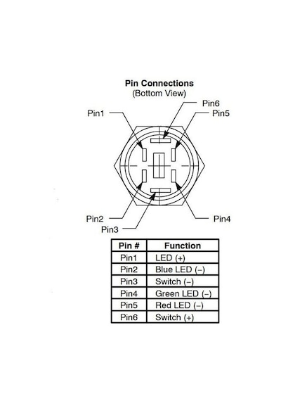 16mm IP67 Rgb Led Işıklı Metal Toggle Anahtar