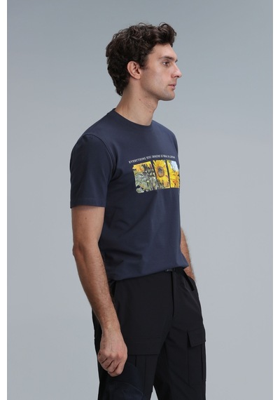 Lufian June Modern Grafik T- Shirt Antrasit Antrasit 111020192100110 111020192100110 Antrasit