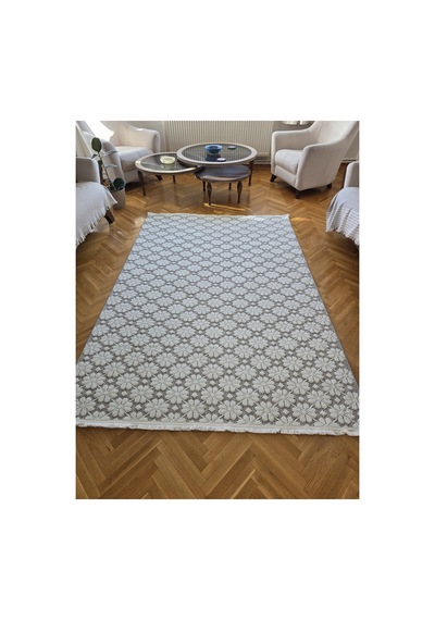 Badelya Home Monaco 0221 Krem A.gri İskandinav Sisal Bukle Yumuşak Özel Ölçü Salon Koridor Mutfak Halısı Yolluk 0221-krem/a.gri