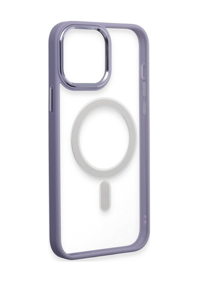 Apple iPhone  Uyumlu,  15 Pro Kılıf Room Magneticsafe Silikon - Lila