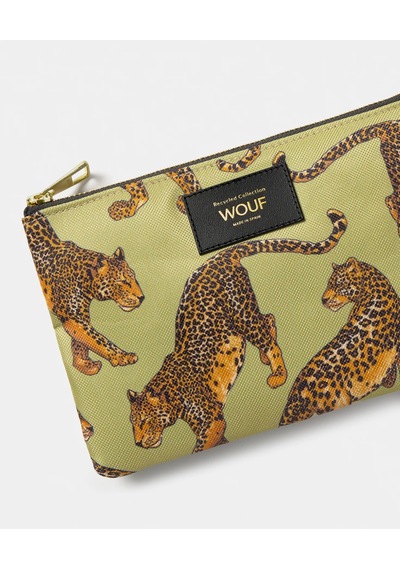 Wouf Avo Leopard Kadın El Çantası Pp260037 21,5x13,5x1 Cm Yeşil