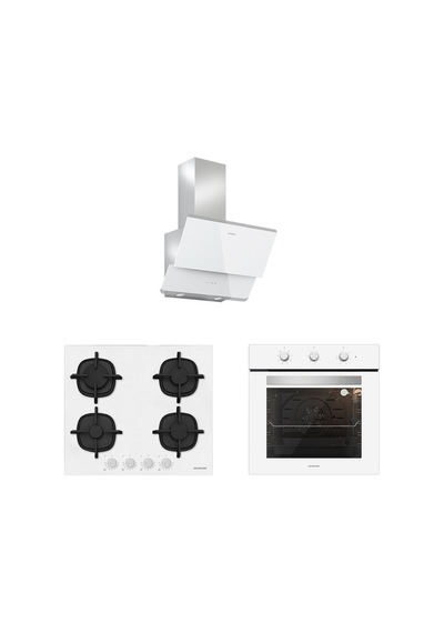 Silverline BO6503W01 - CS5427W01 - 3490 Oslo 60 Beyaz Ankastre Set