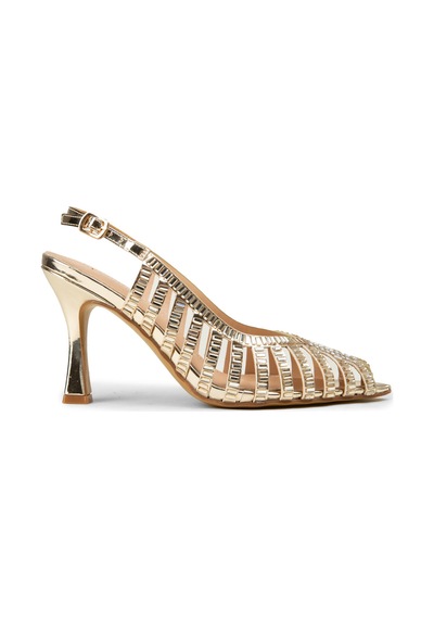 Deery Kadın Altın Rengi Slingback Abiye Ayakkabı - 26204zaltm01