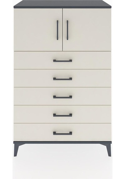 Hyperion Dolap Tek Raflı 5 Çekmeceli 2 Kapaklı 88x44x134 Antrasit-aytaşı Antrasit Hyperion Dolap Tek Raflı 5 Çekmeceli 2 Kapaklı 88x44x134 Antrasit-aytaşı Antrasit