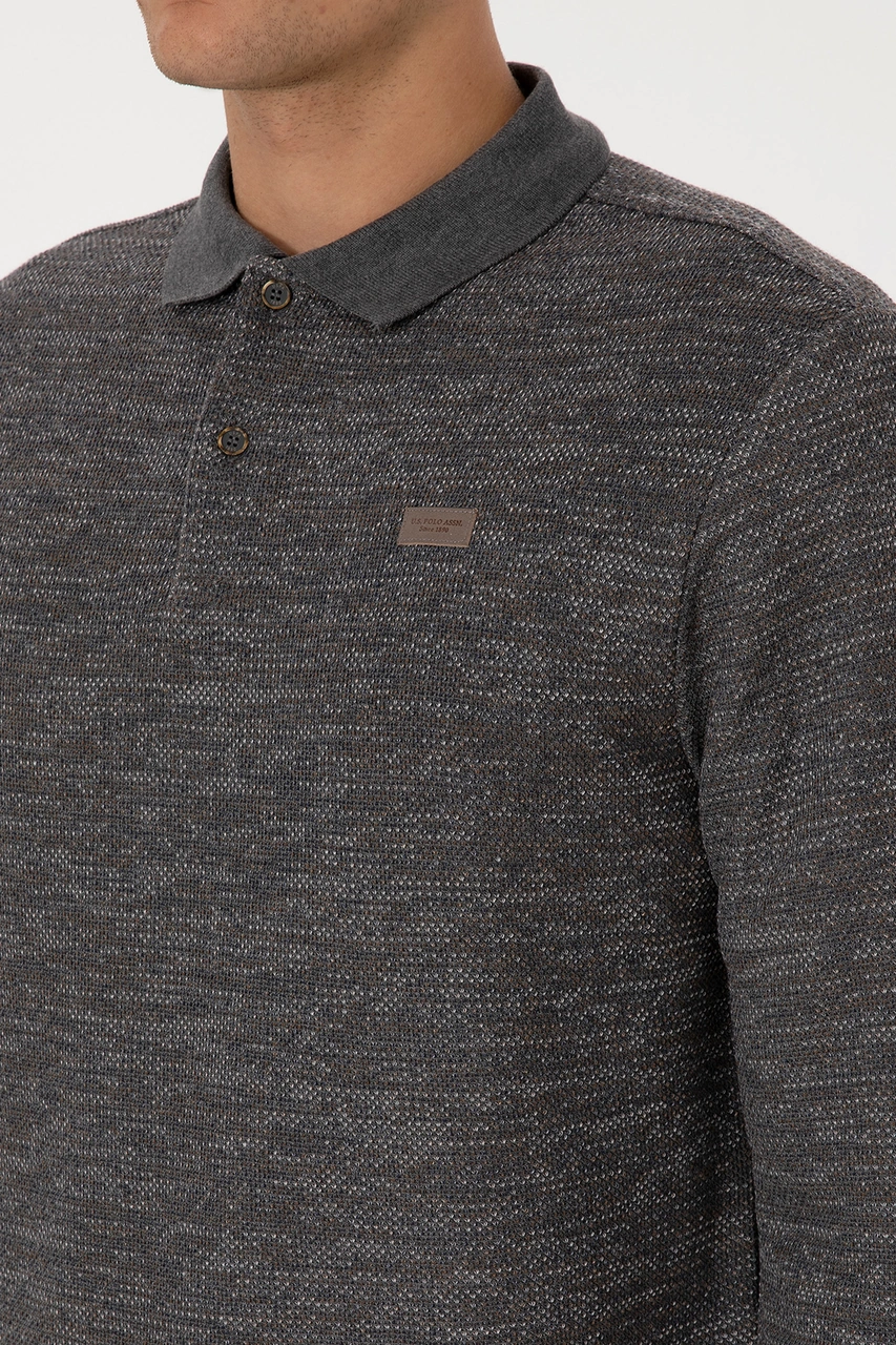 U.s. Polo Assn. Erkek Gri Melanj Sweatshirt 50307730-vr086 Gri Melanj