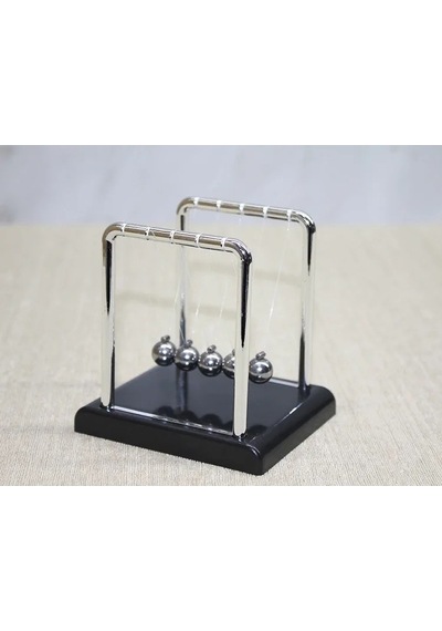 Denge Balans Newton Beşiği - 7,5x8,5 Cm Metal Masaüstü Stres Giderici Aksesuar