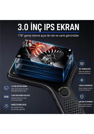 Sh Powermaster Pm-29314 3.0" Ips Ekranlı El Tipi Dijital Mikroskop 2 Mp Kamera Pc Kamera Najmaddin