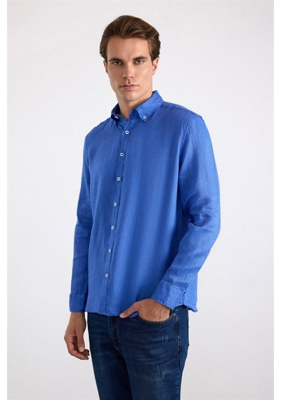 Süvari Saks Mavi Regular Klasik Yaka Düz Cepsiz Düğmeli Uzun Kollu Casual Gömlek Gm1008400363-m05 Süvari Saks Mavi Regular Klasik Yaka Düz Cepsiz Düğmeli Uzun Kollu Casual Gömlek Gm1008400363-m05
