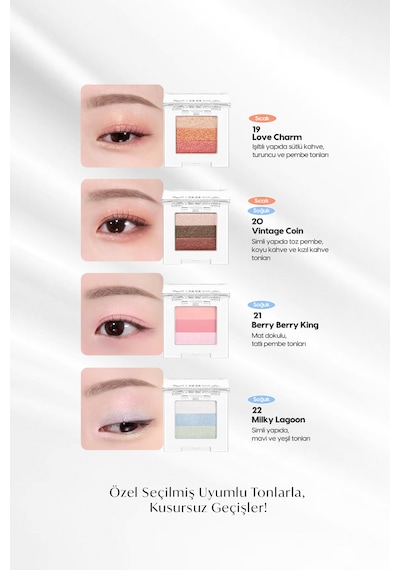 Yumuşak Dokulu, Dökülme Yapmayan 3 Renkli Göz Farı Triple Shadow No.6 Marsala Red 6