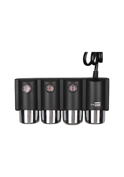 Olesson 1508 12-24v Çift Usb Girişli 120w 80cm Kablolu 3 Lü Araç Çakmak Çoklayıcı