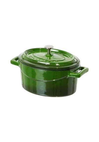 Metal Oval Mini Tencere, Yeşil Çok Renkli
