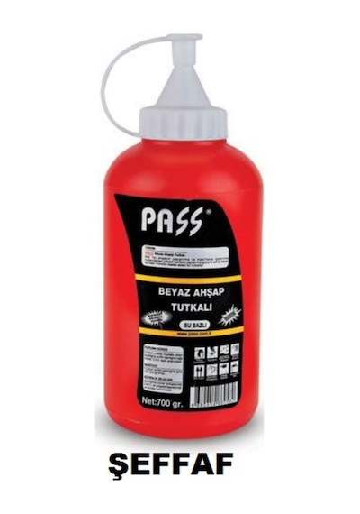 Pass Şeffaf Ahşap Tutkalı ( 350 - 700 Gr ) Seçenekli