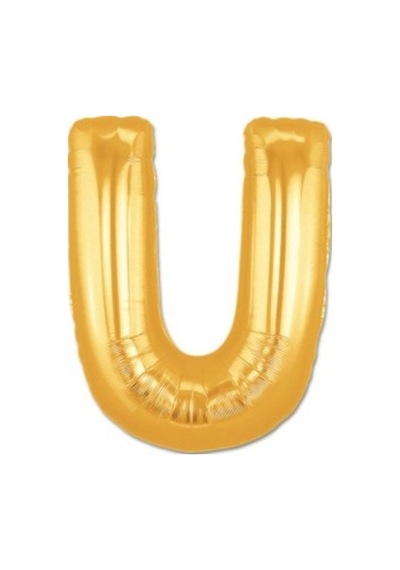 U Harf Folyo Balon Altın Renk 40 İnç Bx40 Çok Renkli