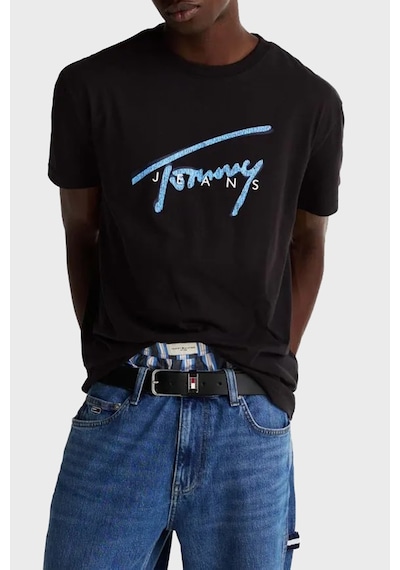 Tommy Jeans Erkek T Shirt Dm0dm21109 Bds Siyah SIYAH Siyah