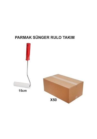 Sünger Rulo Takımı, 15 Cm, 50 Adet, Kaliteli Malzeme