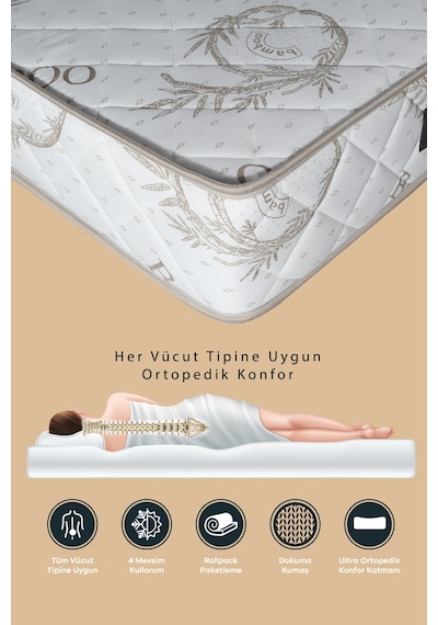 Full Ortopedik Natural Süper Bambu Yatak Çift Kişilik