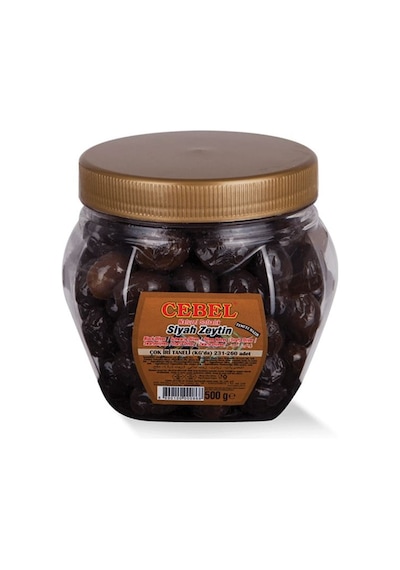 Cebel Çok İri Taneli 231-260 KB Siyah Zeytin Pet 500 G
