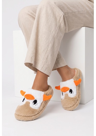 Stwenn Kadın Peluş Ev Terliği Penguen Desenli Kışlık Sıcak Tutan Kapalı Burun Yumuşak Tabanlı Rahat Pandufu Vizon Stwenn Kadın Peluş Ev Terliği Penguen Desenli Kışlık Sıcak Tutan Kapalı Burun Yumuşak Tabanlı Rahat Pandufu Vizon