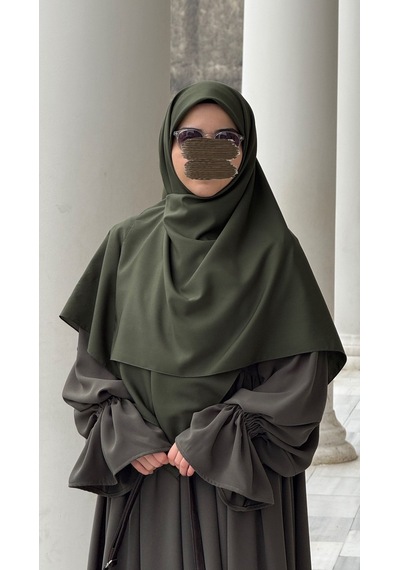 Qalortex Scarf Pamuklu Organik Modal Eşarp-haki