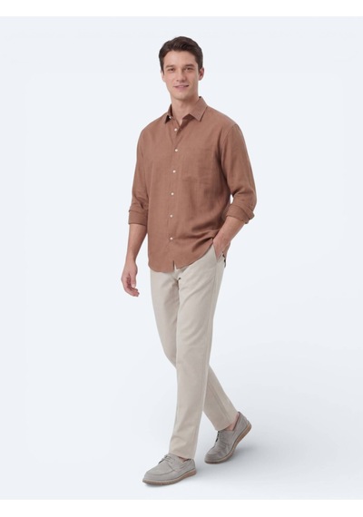 Kip Somon Oversize Fit Dokuma Casual Gömlek Çok Renkli