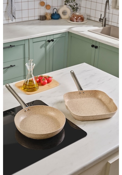 Karaca  Biogranit Nare Tava Grill Set Kahverengi