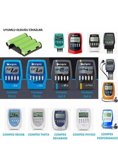 Compex Cihazı Için Muadil Uyumlu Şarj Edilebilen Batarya Seti 4'lü