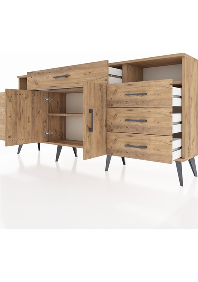 Arges Konsol 4 Raflı 7 Çekmeceli 2 Kapaklı 176x30x83 Çam-çam/çam Çam/çam Arges Konsol 4 Raflı 7 Çekmeceli 2 Kapaklı 176x30x83 Çam-çam/çam Çam/çam