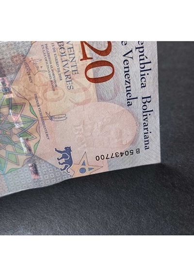 2018 Venezuela 20 Bolivar Çil Eski Yabancı Kağıt Para