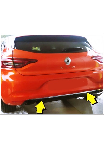 Renault Clio 5 Hb Krom Tampon Alt Çıtası 2020 ve Sonrası P.Çelik