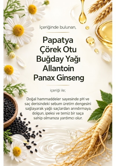 Yağlı Saçlar Için Ph Dengelemeye Yardımcı Doğal Bakım Şampuanı