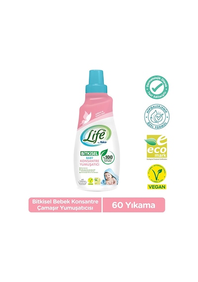 Life By Fakir Baby Bitkisel Konsantre Yumuşatıcı 1500 Ml 60 Yıkama 2 Adet