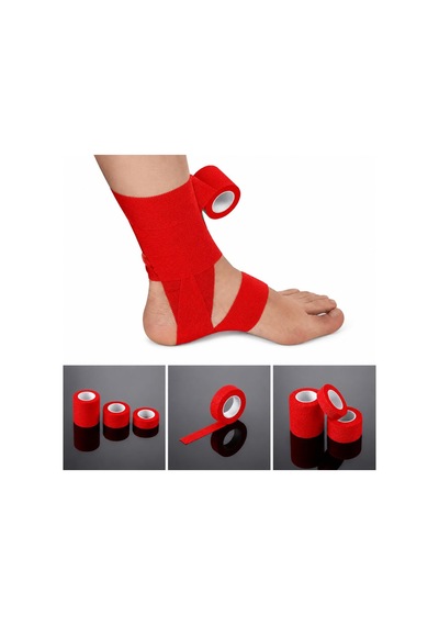 Bybars Nutrabella Rijit Fiksasyon Yapışkanlı Sporcu Bandajı 3.7cm X 10 Mt Kırmızı