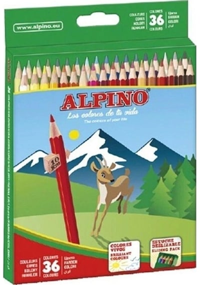 Alpino Kuru Boya Tam Boy 36 Renk Al 600 Çok Renkli