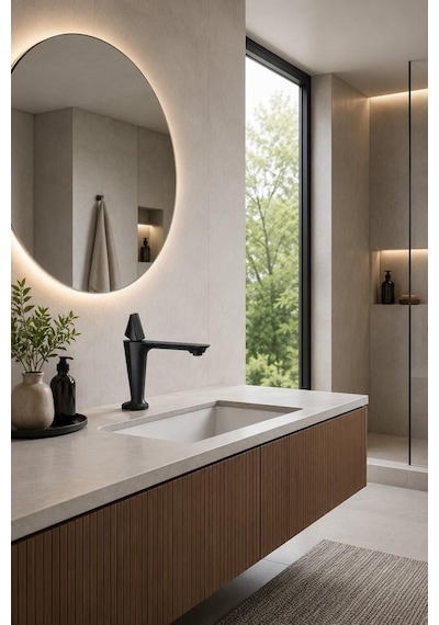 Vıta Kısa Lavabo Bataryası Mat Sıyah Mat Siyah