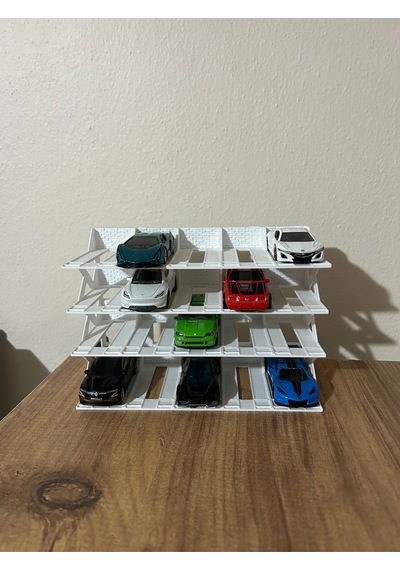 Hot Wheels Uyumlu 20 Araçlık Stand 1/64 Beyaz R3d-001-blk-2