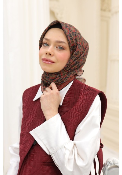 Silk Home Soft Eşarp 73077-25 Siyah, Taş, Olive, Kiremit