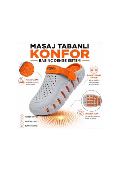 Comfort Unisex Basınç Denge Sistemli Masaj Tabanlı Ortopedik Günlük ,plaj Ve Hastane Terliği Gri Comfort Unisex Basınç Denge Sistemli Masaj Tabanlı Ortopedik Günlük ,plaj Ve Hastane Terliği Gri