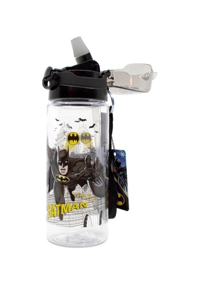 Wiggle 500ml Batman Pipetli Askılı Kilitlenebilir Su Matarası Siyah2