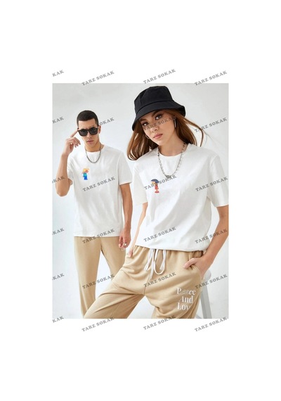 Startmore Beyaz Unisex T-shirt 1 Adet Beyaz
