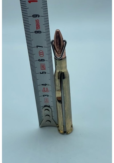 Tobaccotürk724 Arizona Marka Ak47 Mermisi Modeli Metal Mini Kamp Çakı //13cm Altın