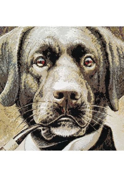Hayvan Serisi-10 Dokuma Goblen Kumaş-Köpek Bey
